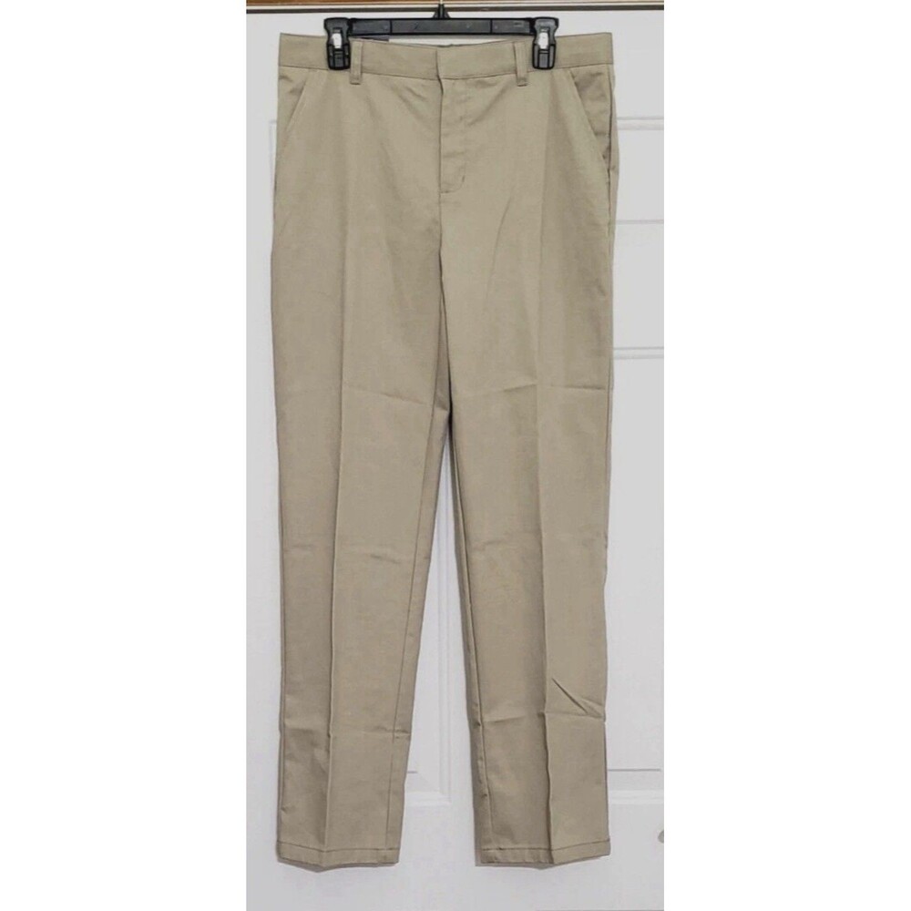 French Toast Relaxed Fit Twill Pant Size 20 Khaki 34/32 Cotton/Poly Blend NWT